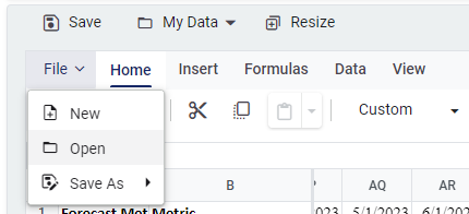 Forecasting Sheet