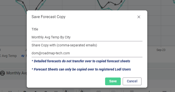 Forecasting Sheet